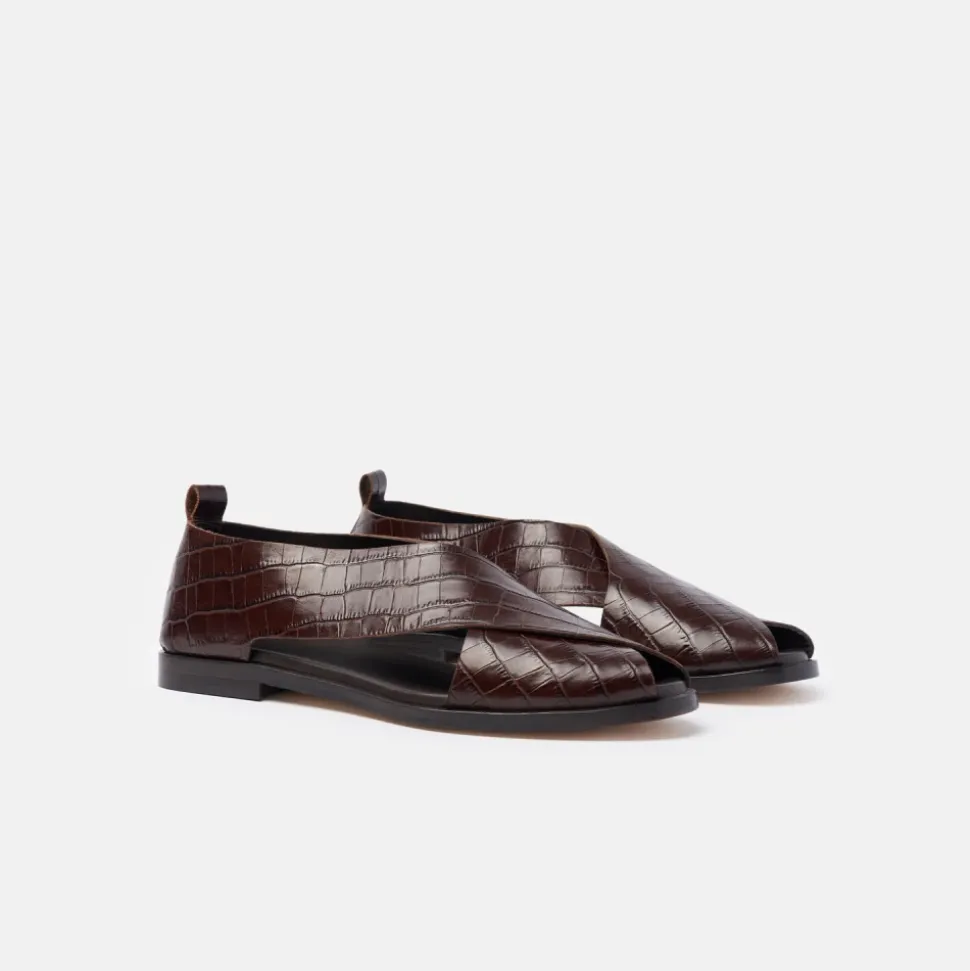 Eros Marron Foncé Croco