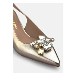 Escarpins Slingback Avec Strass Spéciaux