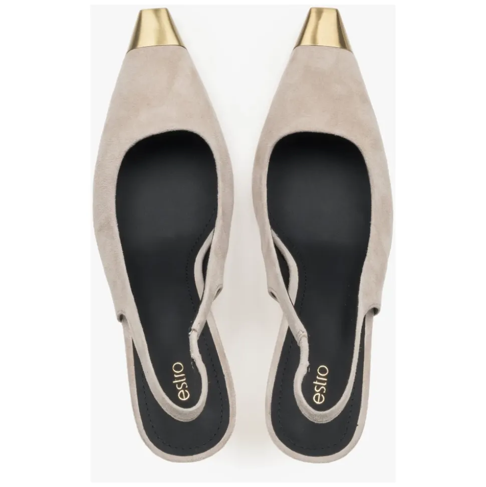 Escarpins Slingback en Velours