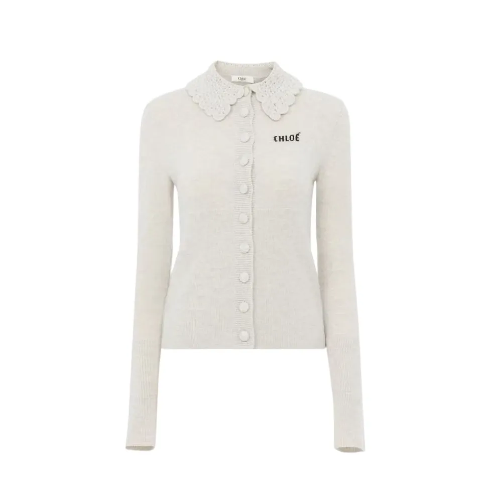 Fitted Logo Cardigan