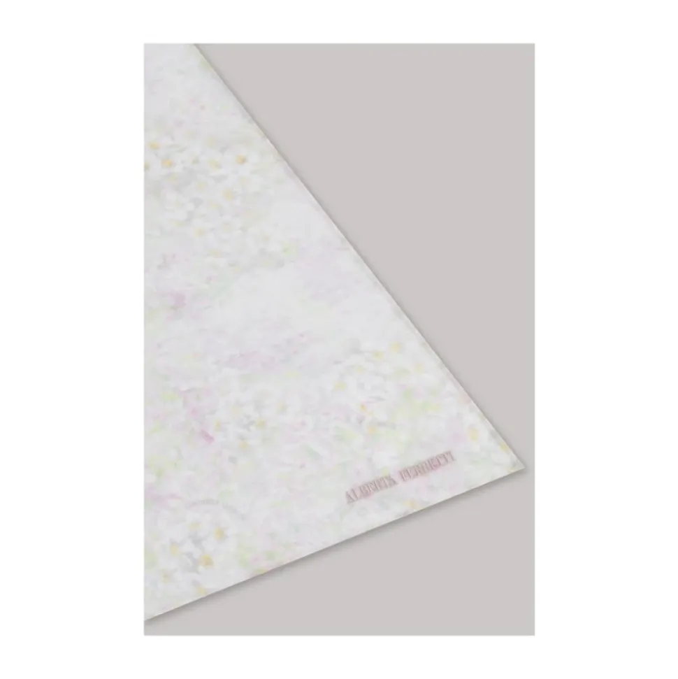 Foulard en mousseline avec imprimé de pétales