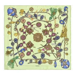 Foulard en soie avec imprimé Broken Jewels