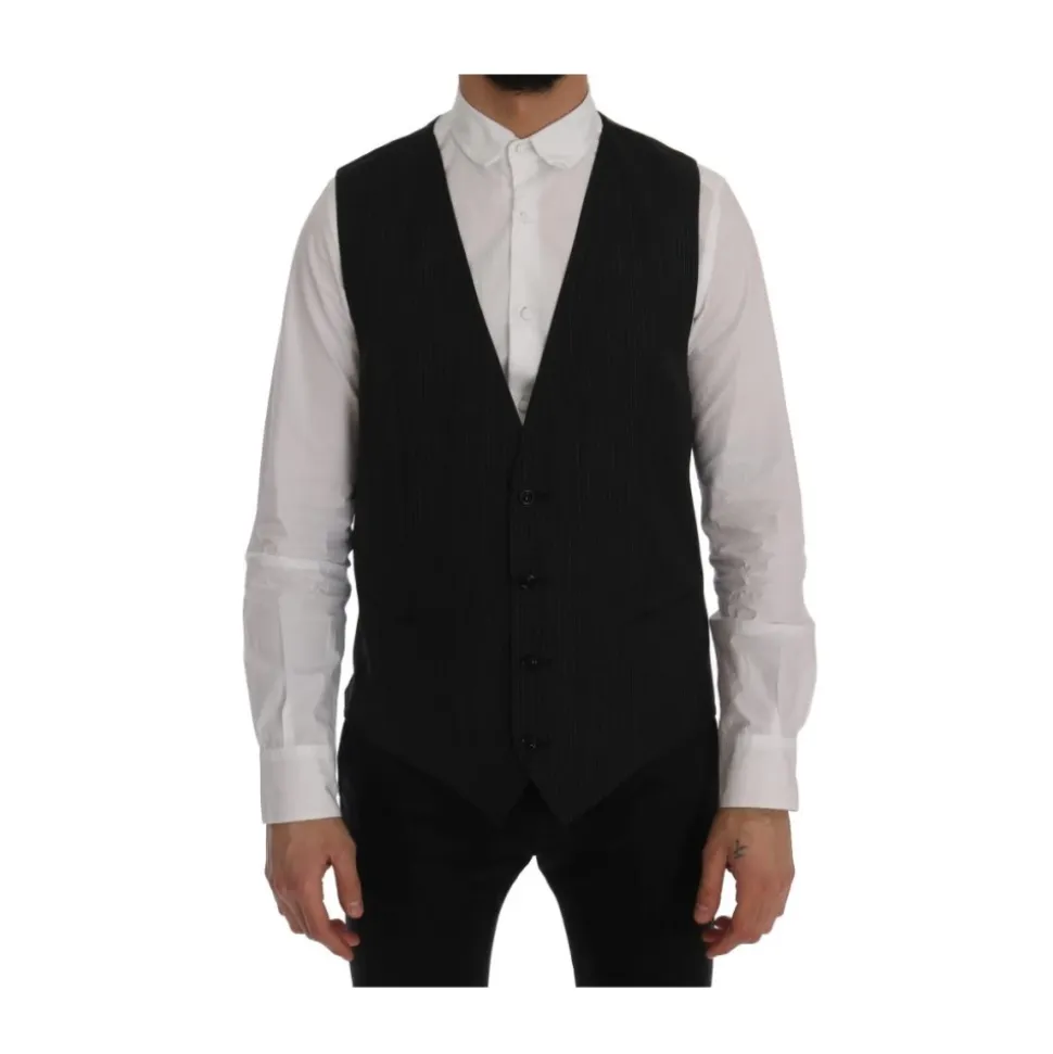 Gilet Classique à Rayures