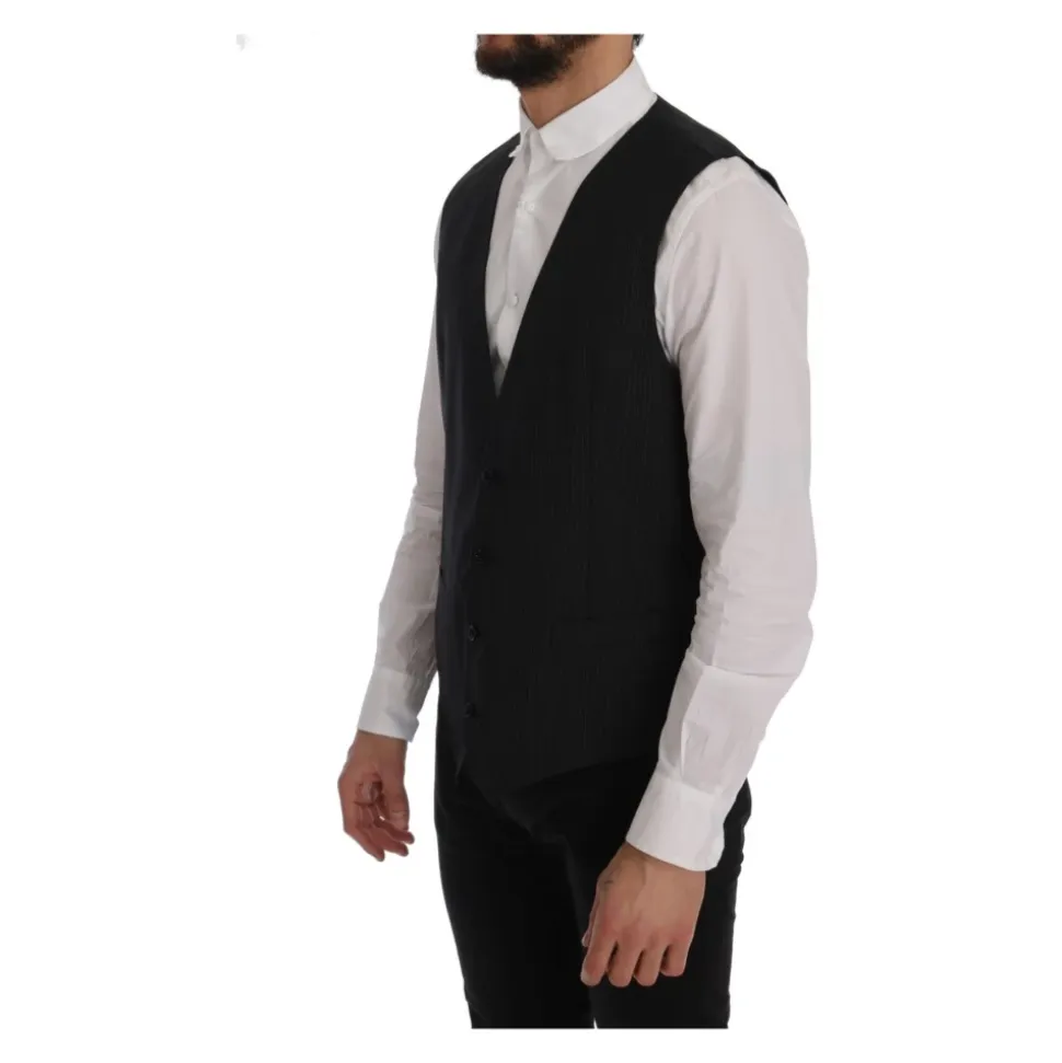 Gilet Classique à Rayures