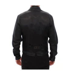 Gilet de costume en laine à rayures
