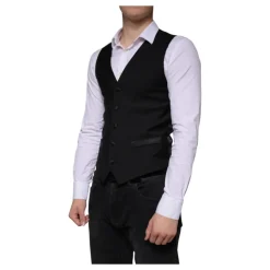 Gilet en laine noire robe gilet formel