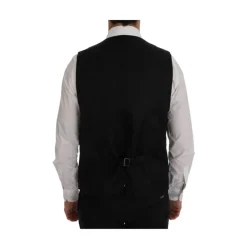 Gilet en laine rayé avec fermeture boutonnée
