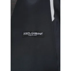 Gilet Formel en Laine Grise à Carreaux