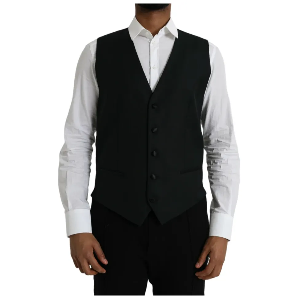 Gilet Formel en Laine Noire