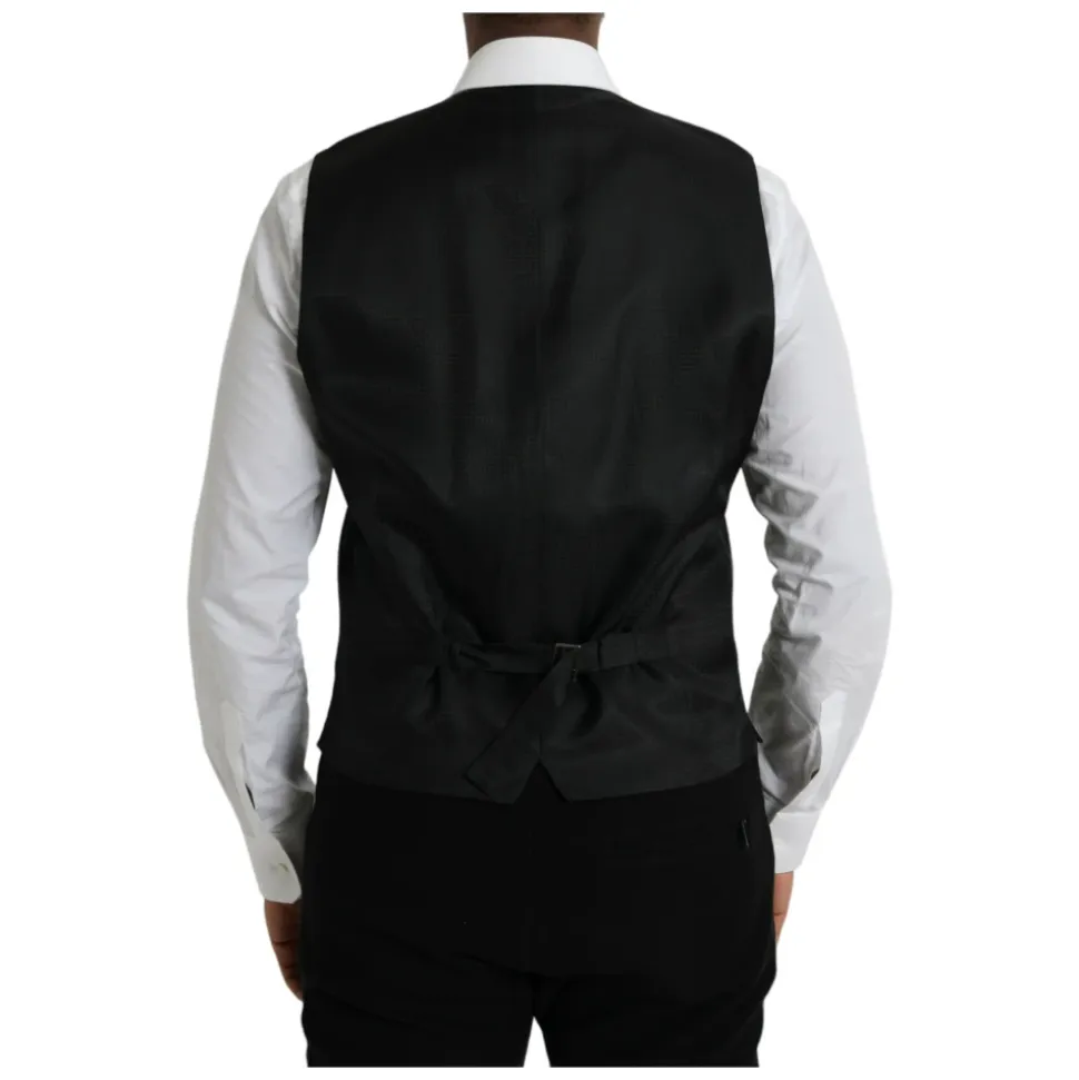 Gilet Formel en Laine Noire
