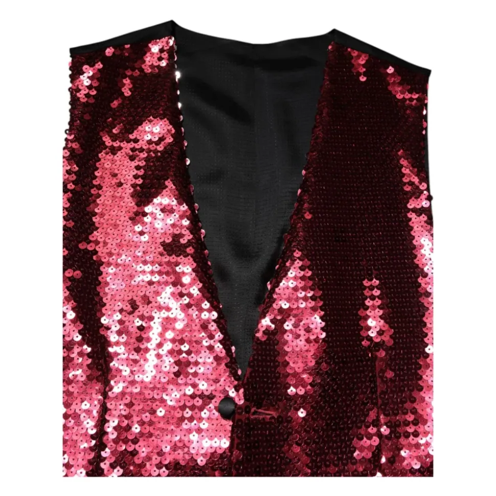 Gilet Formel Rouge à Paillettes