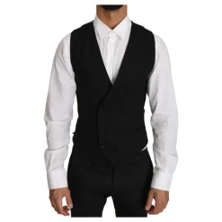 Gilet Gris à Double Boutonnage