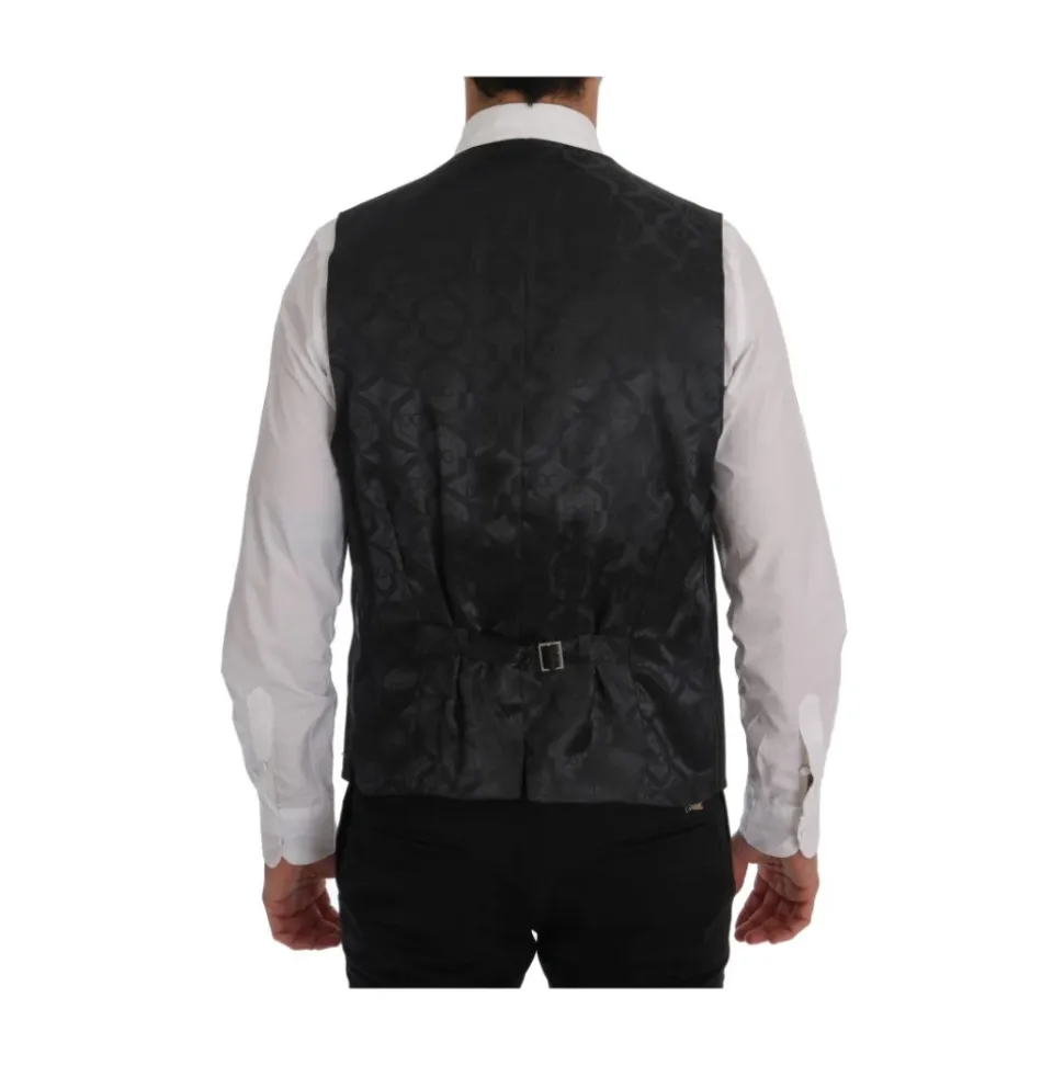 Gilet lgant Rayures Grises