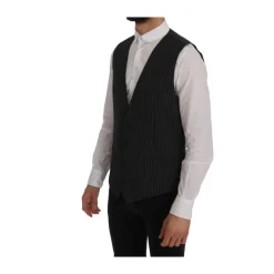 Gilet lgant Rayures Grises