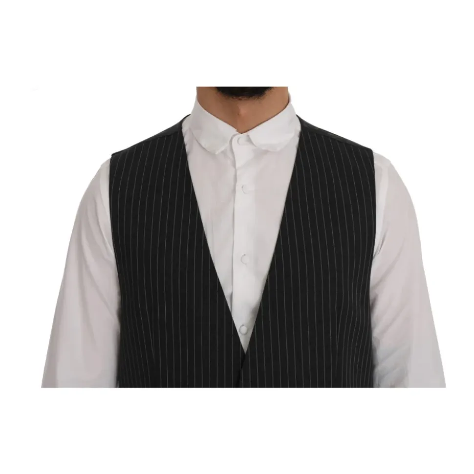 Gilet lgant Rayures Grises