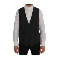 Gilet lgant Rayures Grises