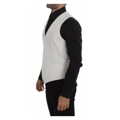 Gilet Robe en Mélange Coton Soie Blanc