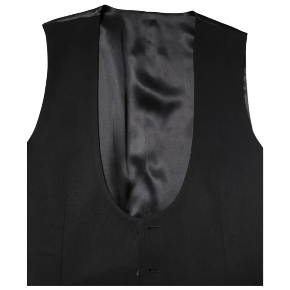 Gilet Robe Formel en Laine Noire