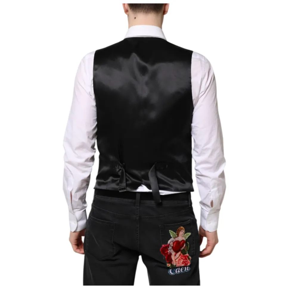 Gilet Robe Formel en Laine Noire