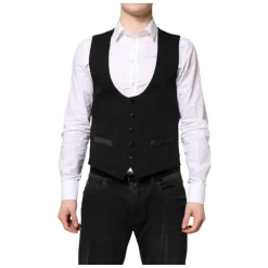 Gilet Robe Formel en Laine Noire