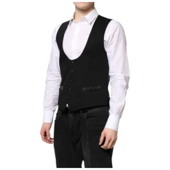 Gilet Robe Formel en Laine Noire