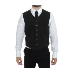 Gilet Robe Noir Élégant