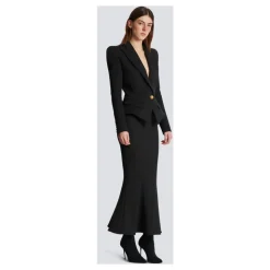 Grain de poudre midi skirt