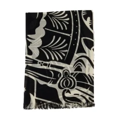Grand Foulard en Laine Noir
