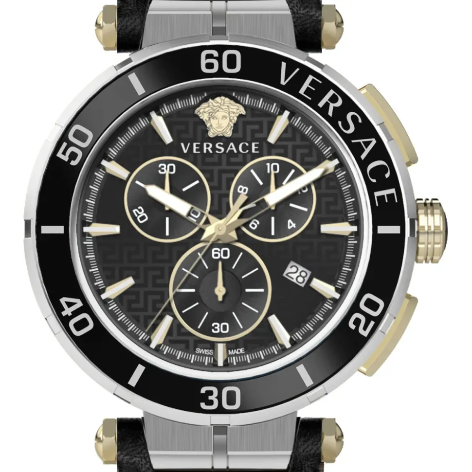 GRECA Chronographe Bracelet en Cuir Montre