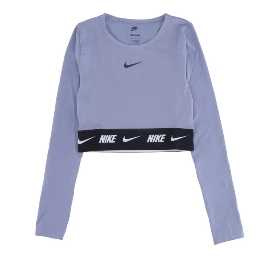 Haut Court de Sportswear à Manches Longues et Bande Logo