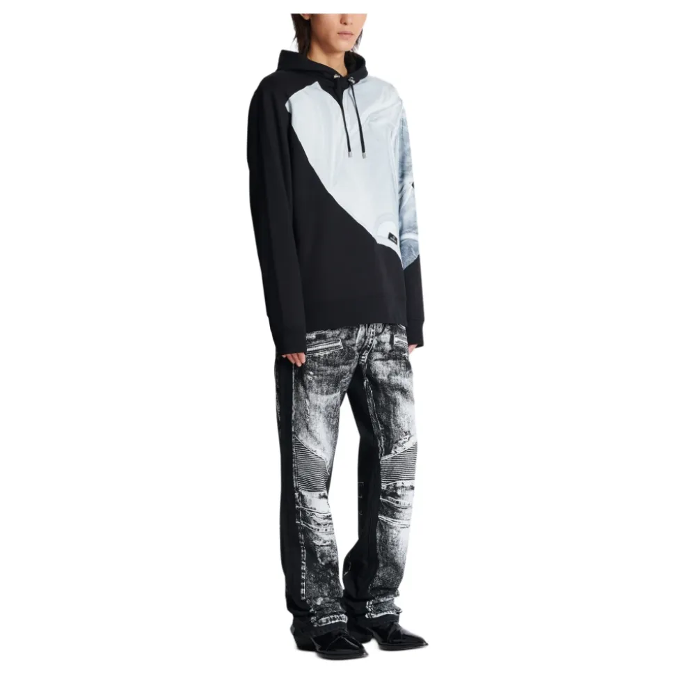 Hoodie imprimé trompe-l'œil T-shirt