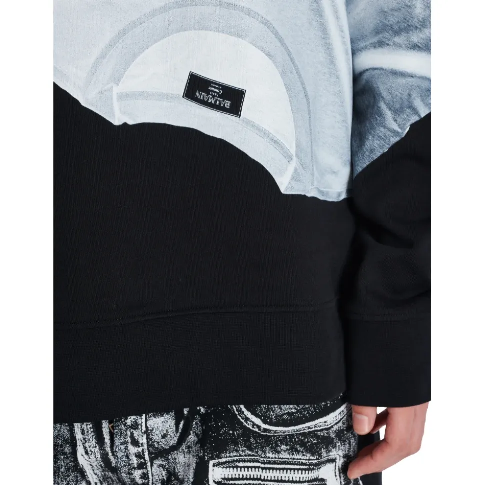Hoodie imprimé trompe-l'œil T-shirt
