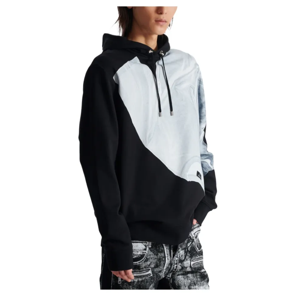 Hoodie imprimé trompe-l'œil T-shirt