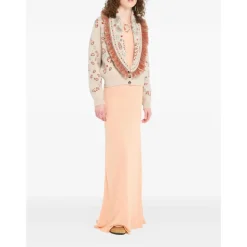 Icon Jacquard Fringed Cardigan