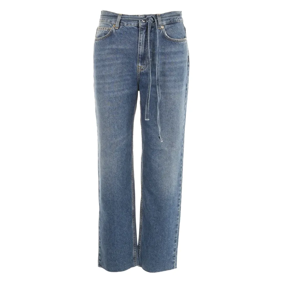 Jean droit avec ceinture