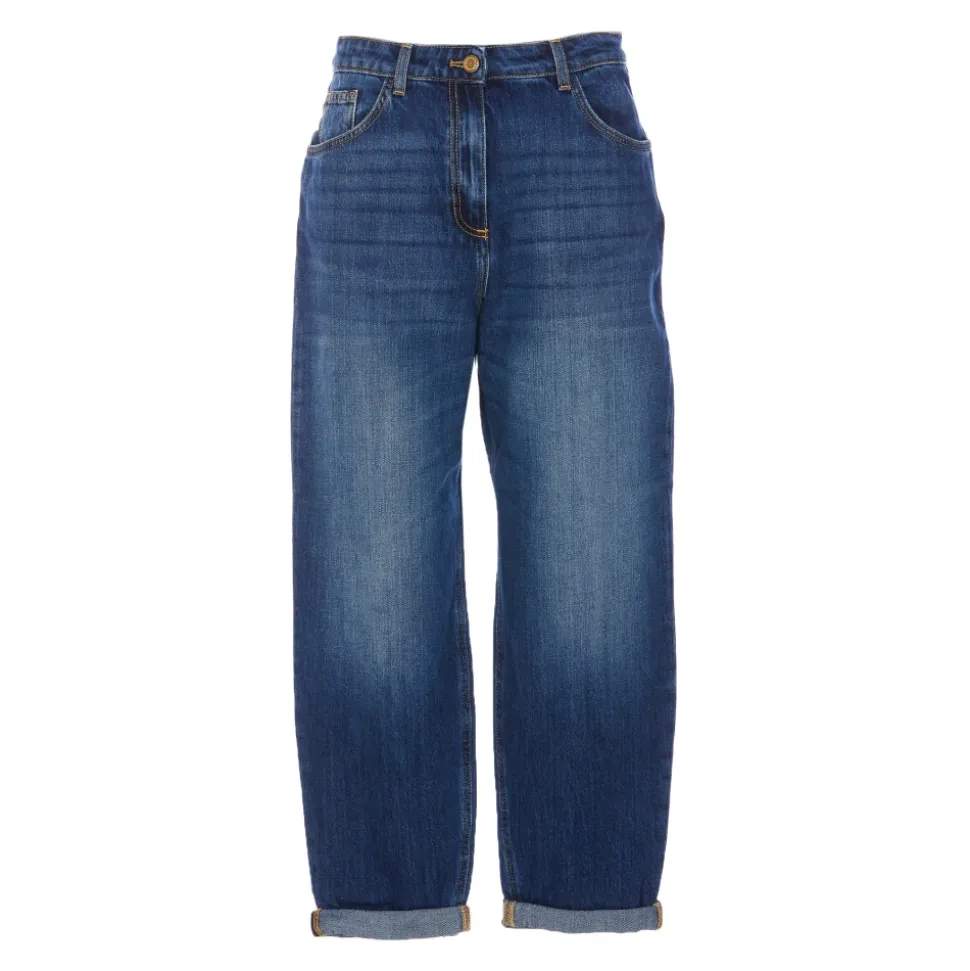 Jean en denim avec fermeture boutonnée frontale