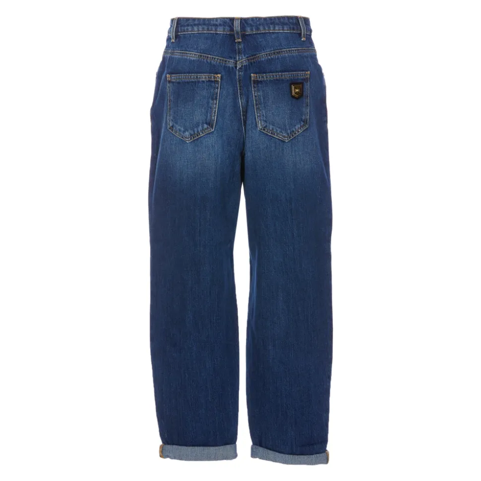 Jean en denim avec fermeture boutonnée frontale