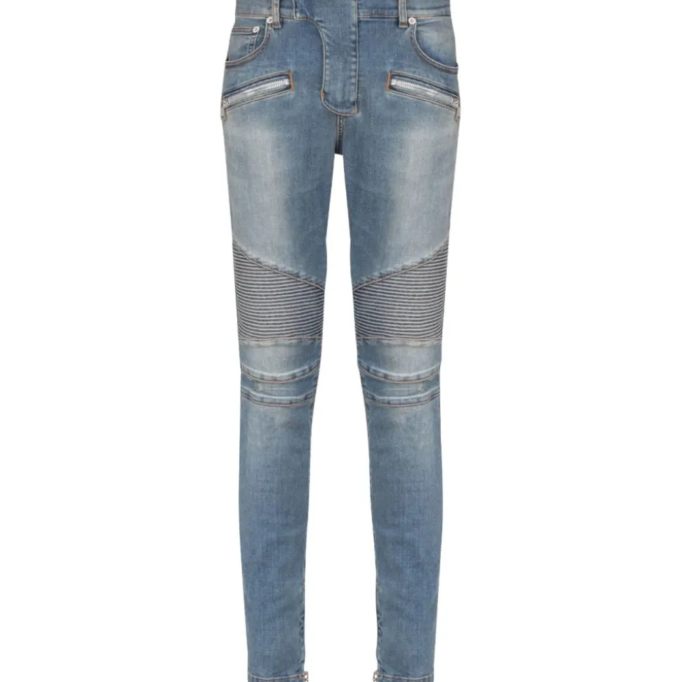 Jean en denim délavé Indigo Blue