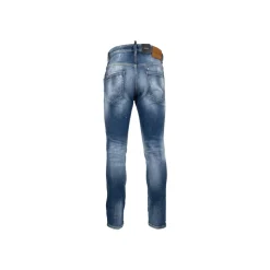 Jean Homme avec Bouton et Patch en Cuir