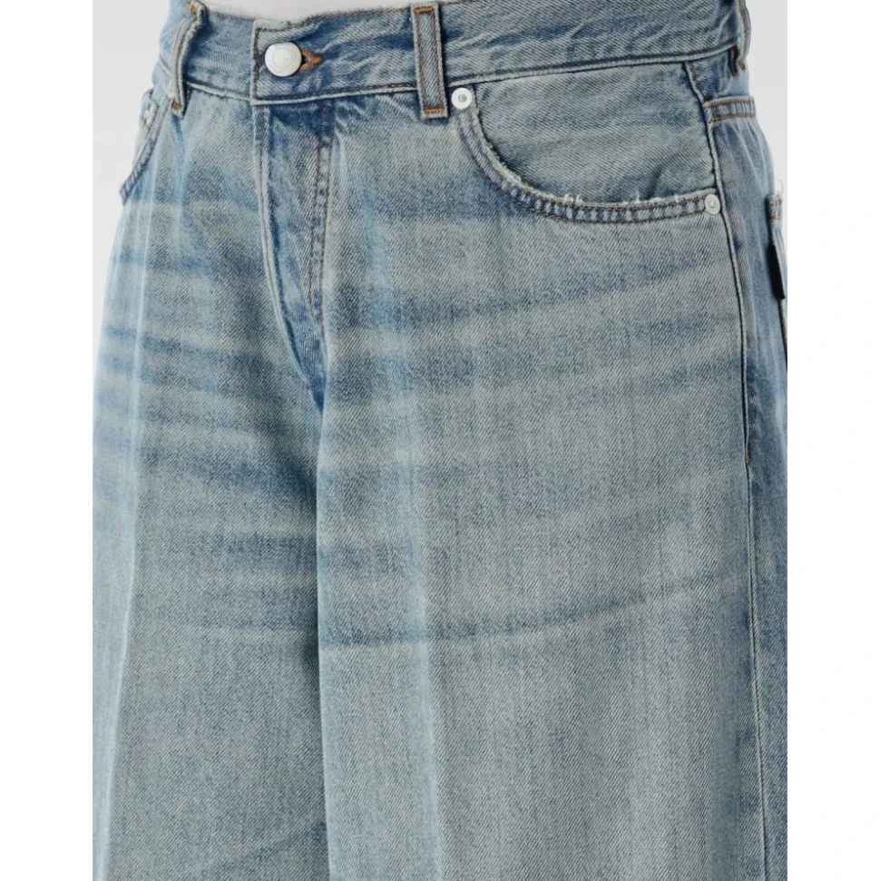 Jean Large Bleu Femme