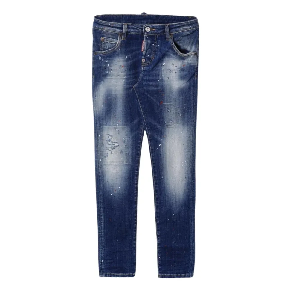Jeans Éclaboussés et Déchirés Élégants
