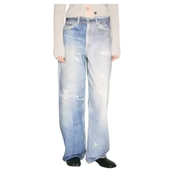 Jeans à imprimé numérique coupe ample