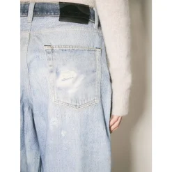 Jeans à imprimé numérique coupe ample