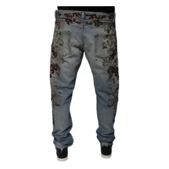Jean Skinny Broderie Florale