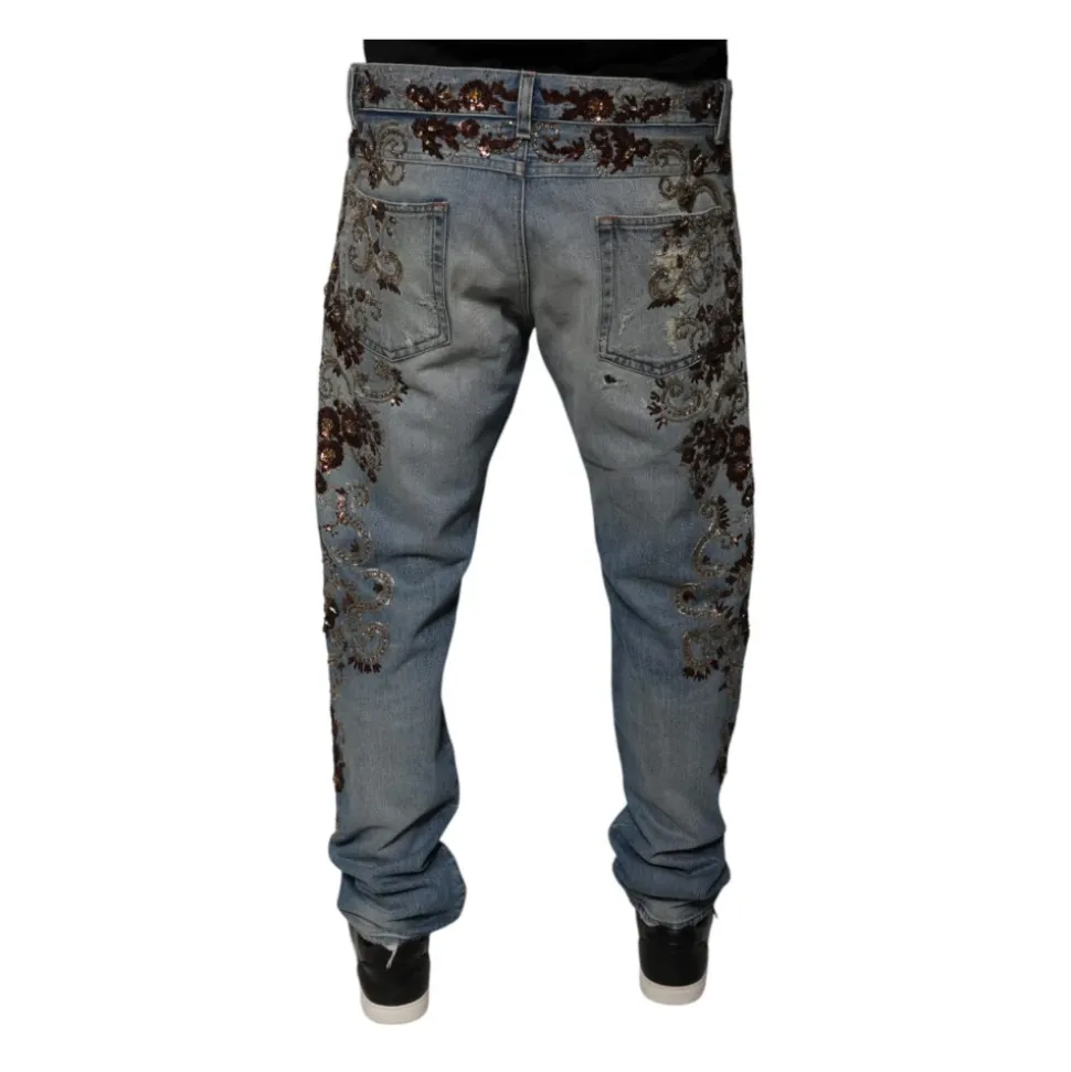 Jean Skinny Broderie Florale