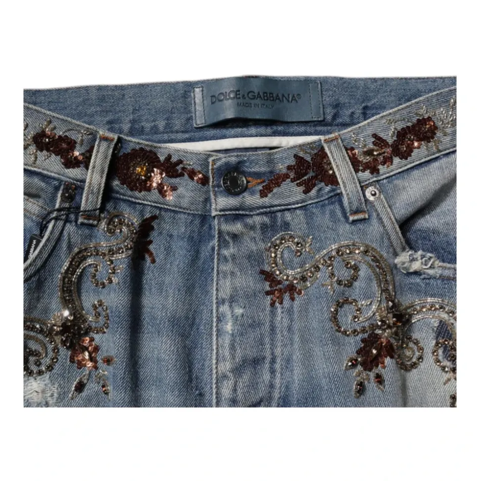 Jean Skinny Broderie Florale