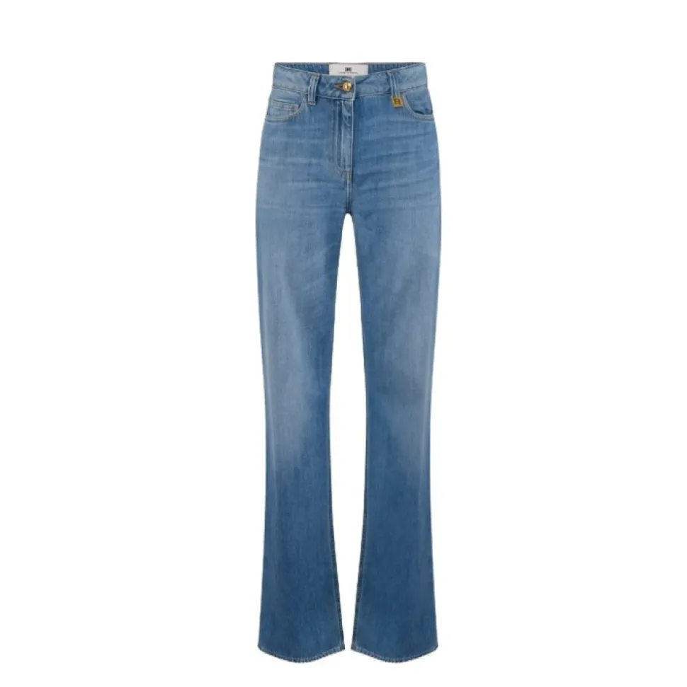 Jeans Palazzo avec Détail Logo