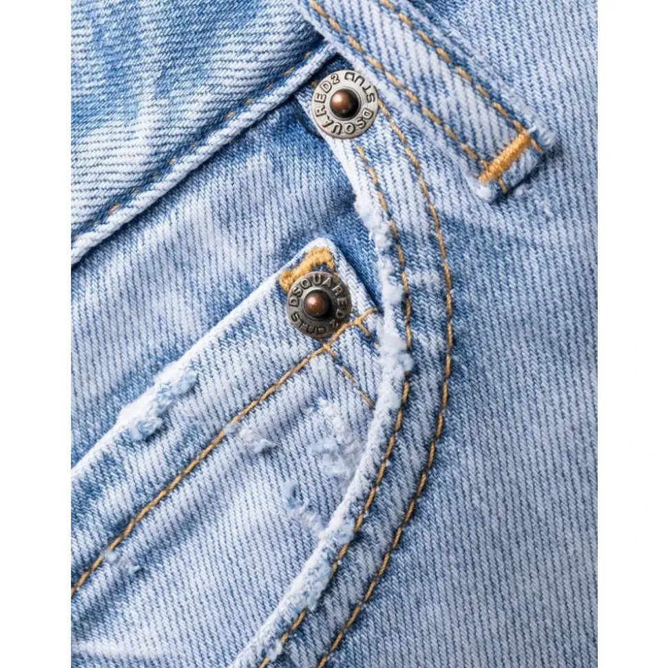 Jeans Slim Fit Coton Élasthanne Italie