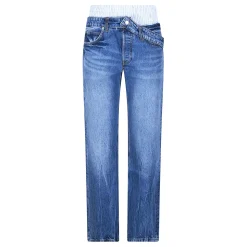 Jeans slim pré-stylisés avec ceinture tombante