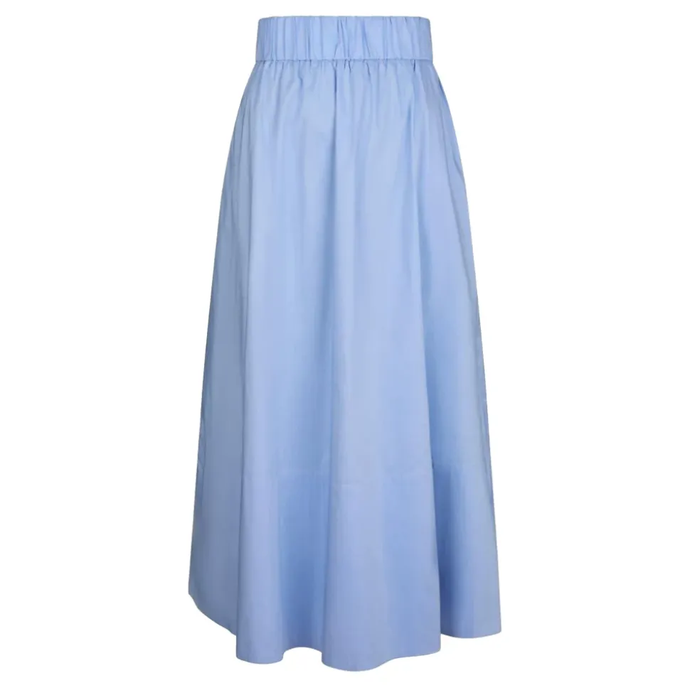 Jupe A-line en Popeline Bleu Ciel